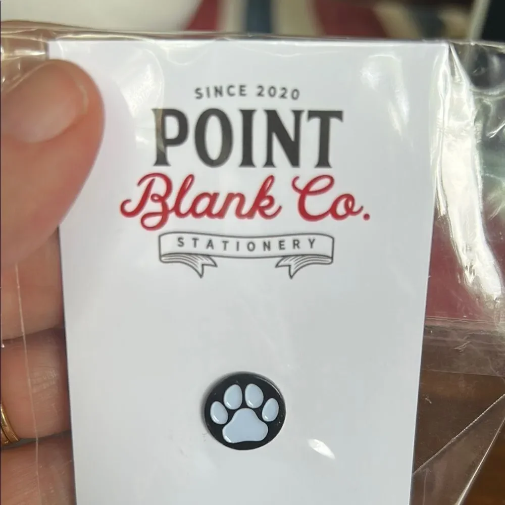 Black Paw Print Pin